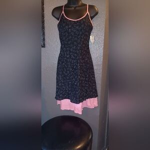Angie Black and Pink Midi Dress
